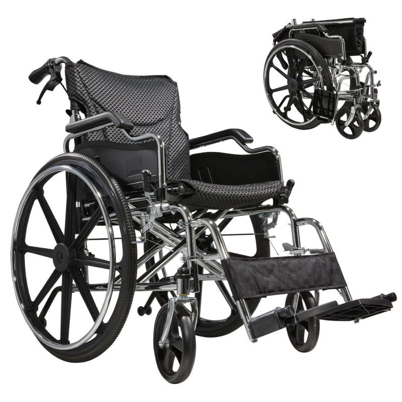 Heavy-Duty Manual Wheelchair For Adults With Double X Force Support
