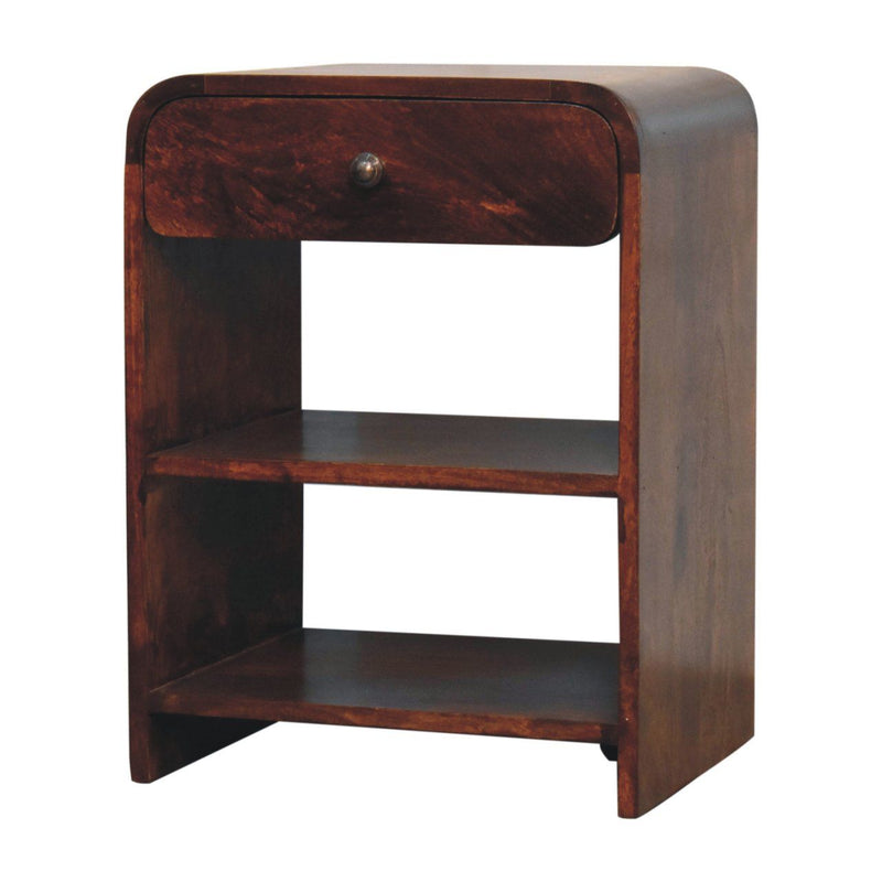 Aspen - Open Bedside Table - Dark Brown