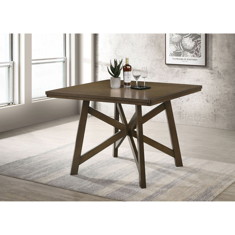 Maxine - Square Counter Height Dining Table - Brown