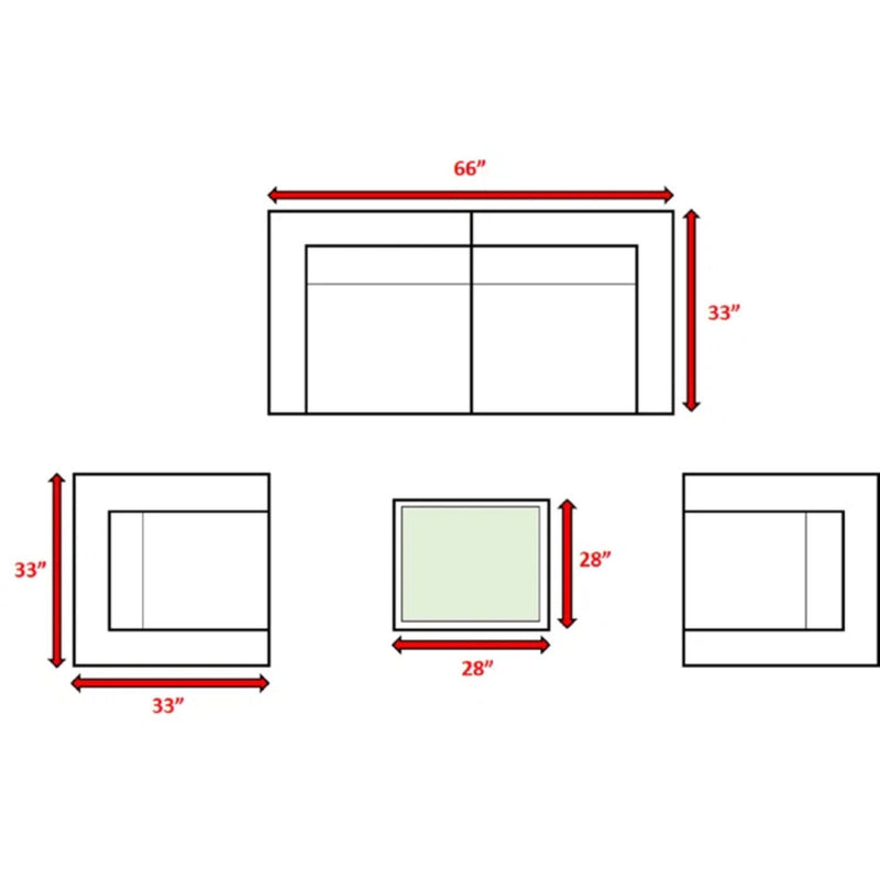 Stylish Entertainment Sectional Set, Outdoor Living