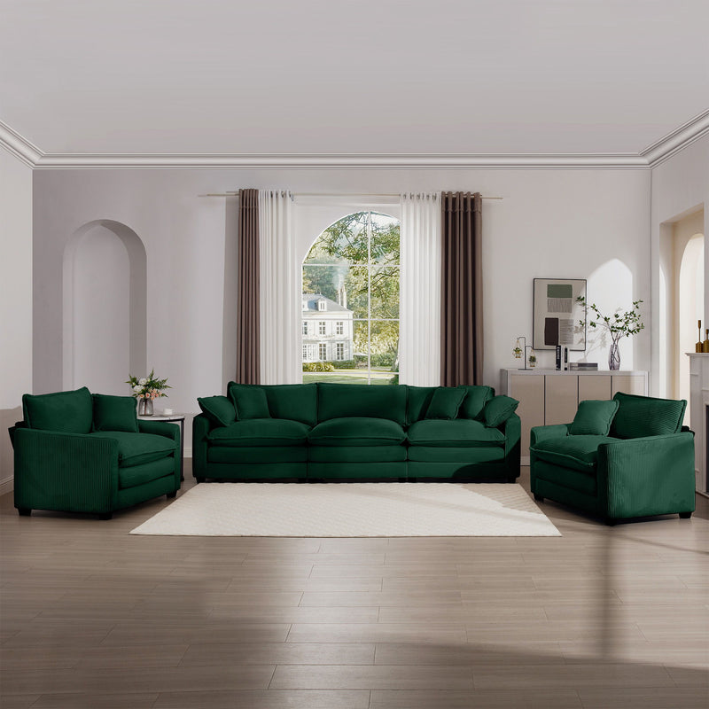 Elegant Oversized Sectional Sofa Set With Deep Seats And Flexible Layout