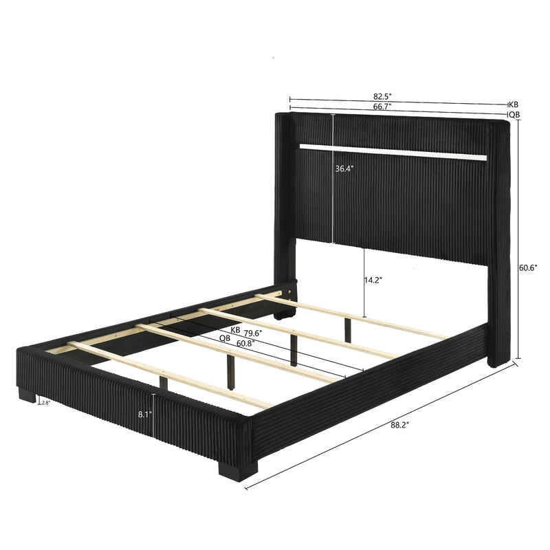 Contemporary Upholstered Bed