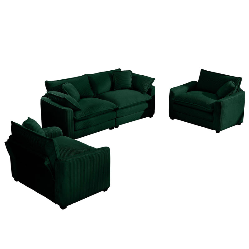 Elegant Oversized Sectional Sofa Set With Deep Seats And Flexible Layout