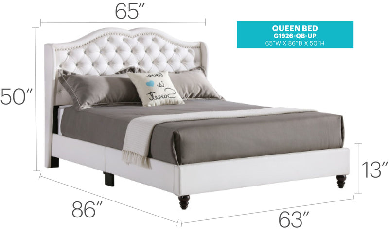 Upholstered Bed Transitional
