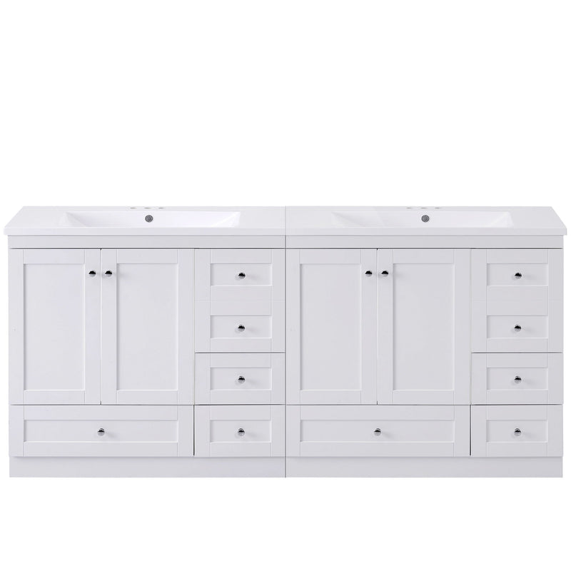 Shaker Free Standing Bathroom Vanity Cabinet With Sink, Soft Close Drawers, Soft Close Doors