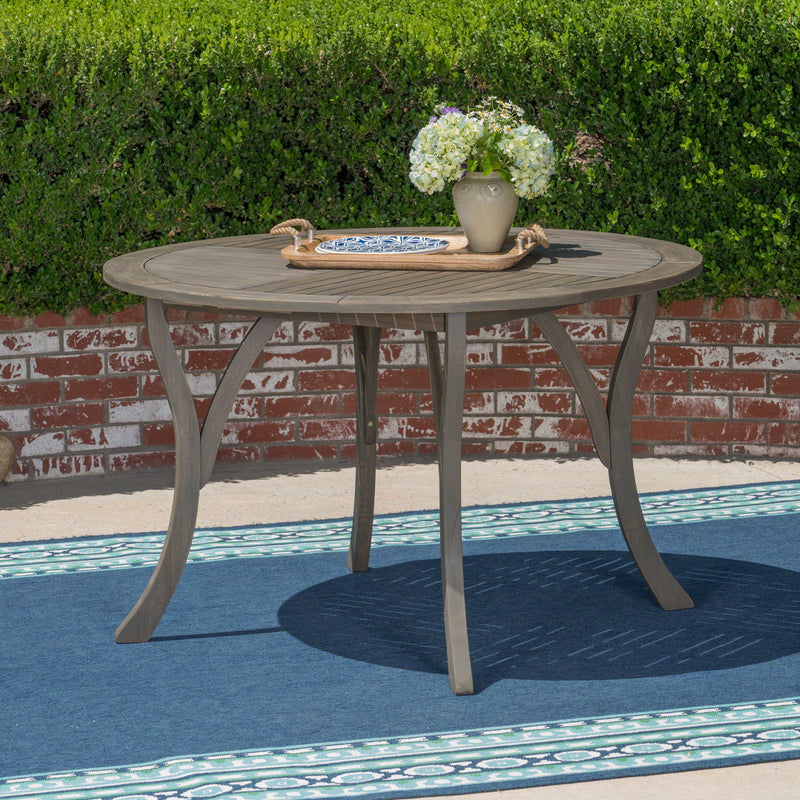 Hermosa - Outdoor Acacia Wood Table Circular Design