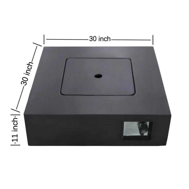 Reinforced Propane & Gas Fire Pit Table - Charcoal