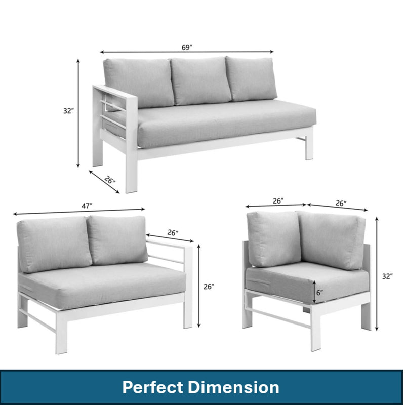 Outdoor Patio Set, All-Weather With Thick Cushions