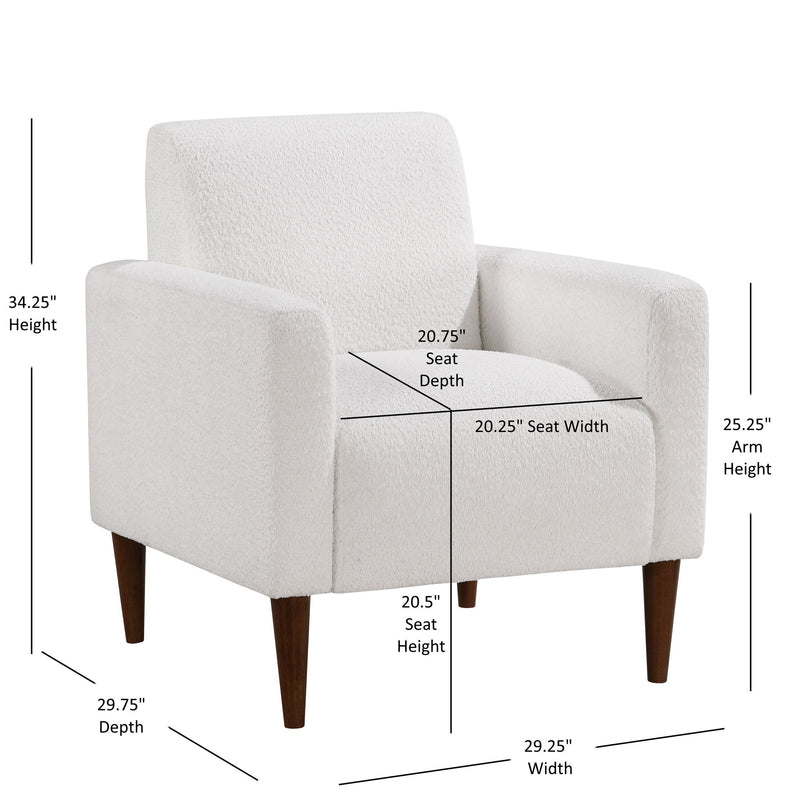 Caius - Arm Chair - White