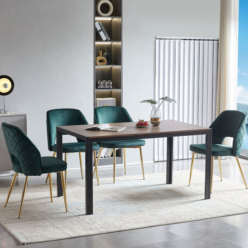 Dining Chairs With Metal Legs And Hollow Back Upholstered Dining Chairs