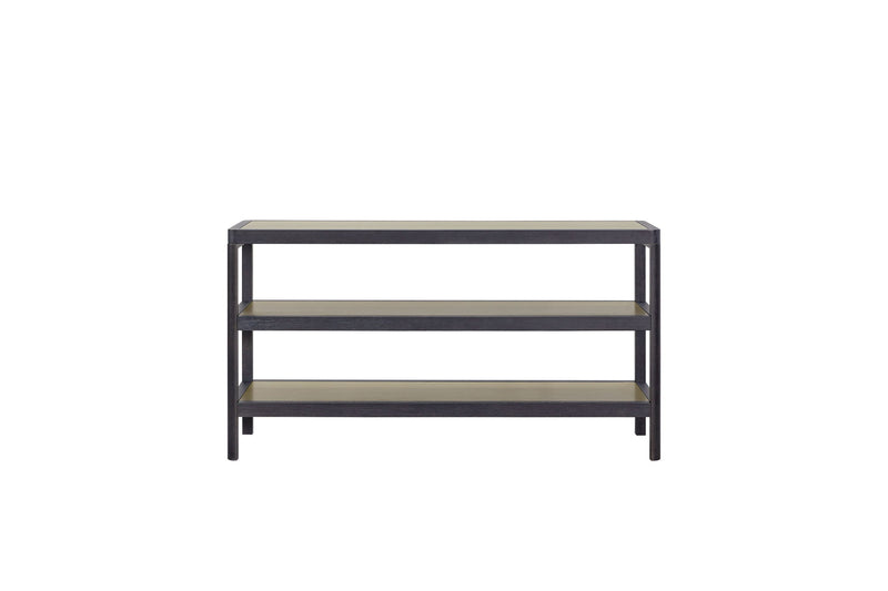 Console Table With Insets - Black