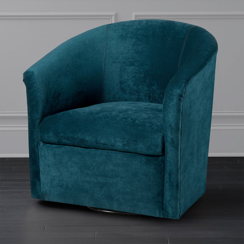 Eden - Swivel Chair With Upholstery And Hardwood Frame