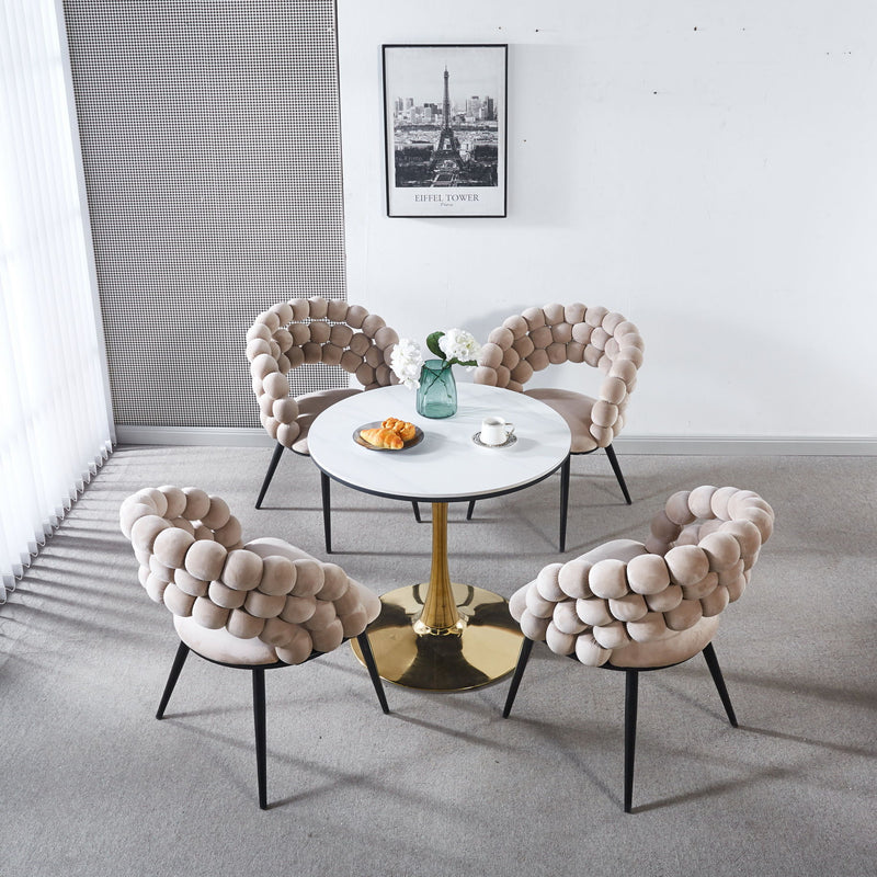 Modern Chair With Tube Legs, Soft Cushions And Comfortable Backrest