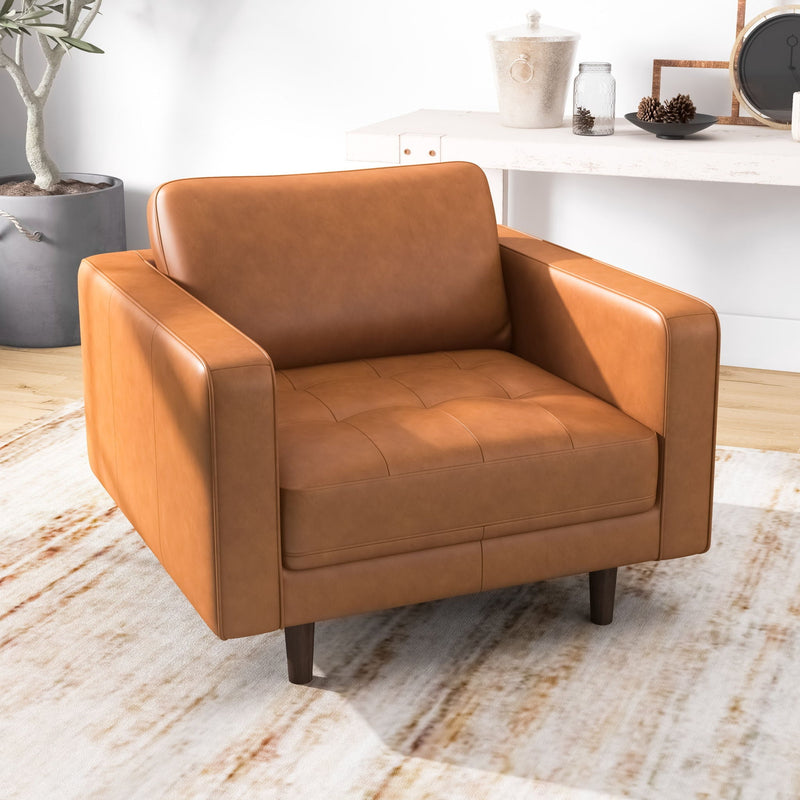 Catherine - Lounge Chair - Brown / Tan