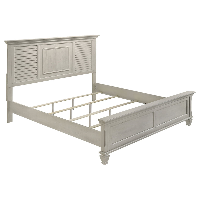 Hazel - Eastern King Panel Bed - White