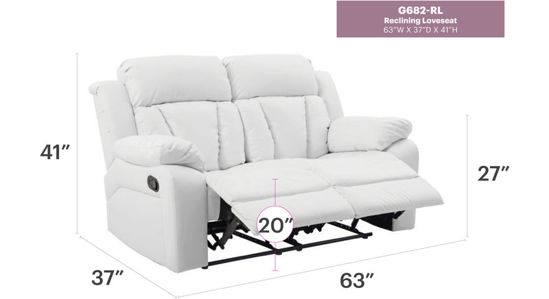 Daria - Cozy Padded Love Seat For Relaxation