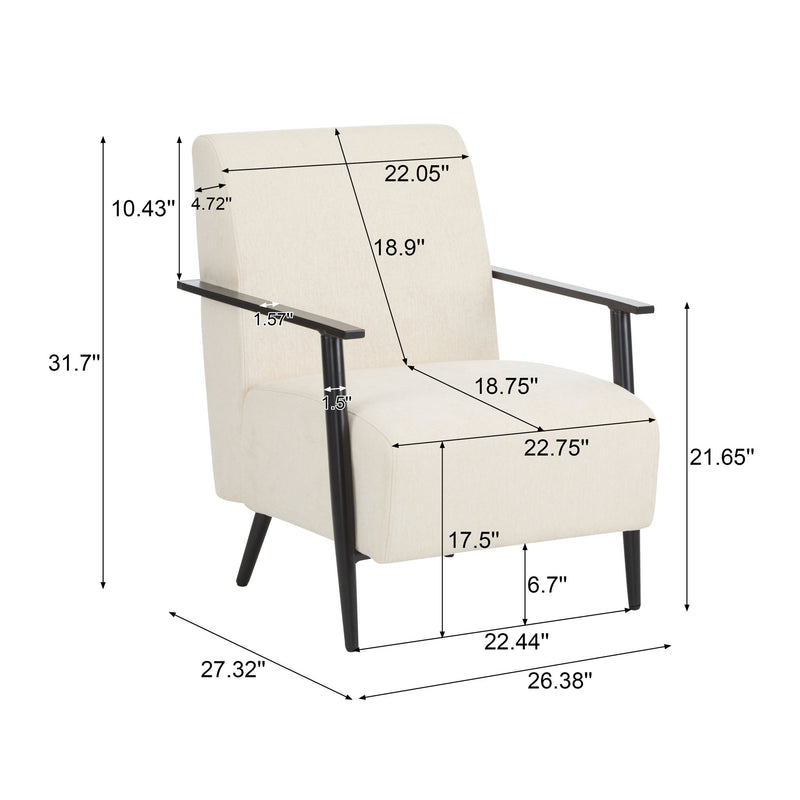 Modern Lounge Chair With Upholstery