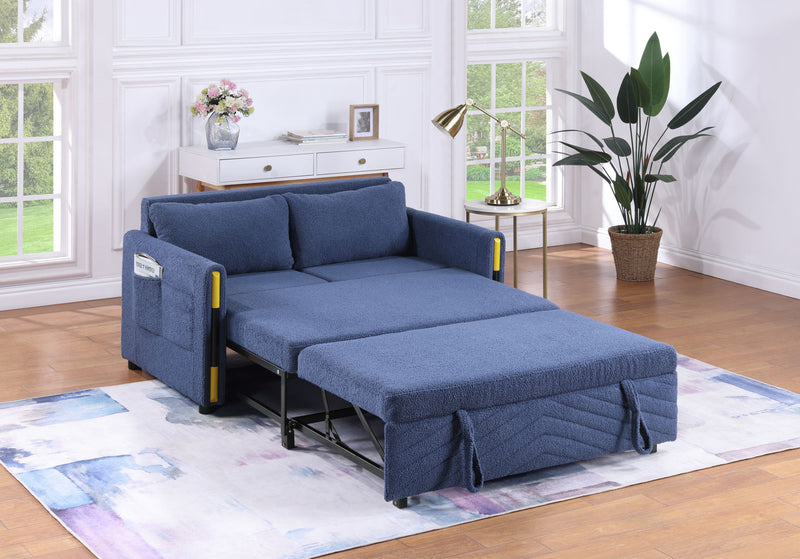 Percy - Teddy Sleeper Loveseat With Dual-Pull Sleeper Design