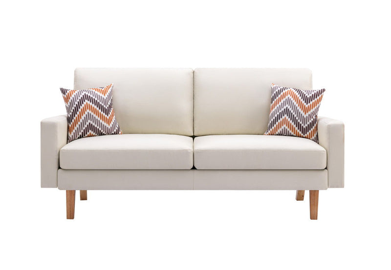 Bahamas - Minimalistic Sofa With 2 Throw Pillows