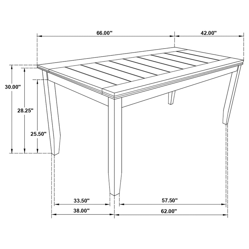 Cornish - Rectangle Dining Table - Cappuccino
