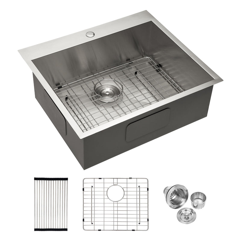 Stainless Steel Drop In Kitchen Sink, Topmount