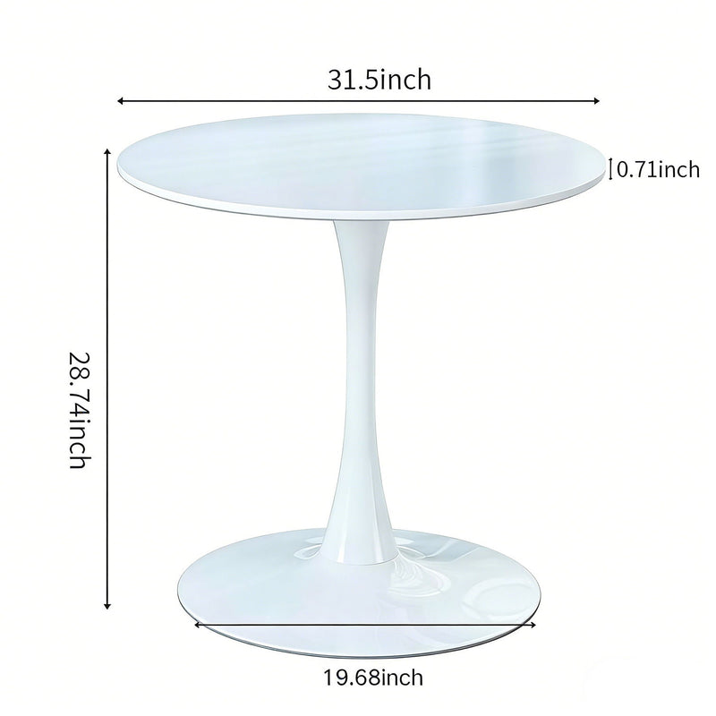 Mid-Century Tulip Table With Round Top, Pedestal Base