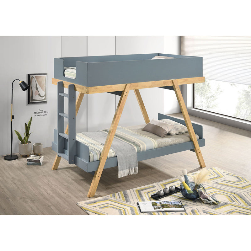 Hicks - Twin Over Twin Bunk Bed - Blue