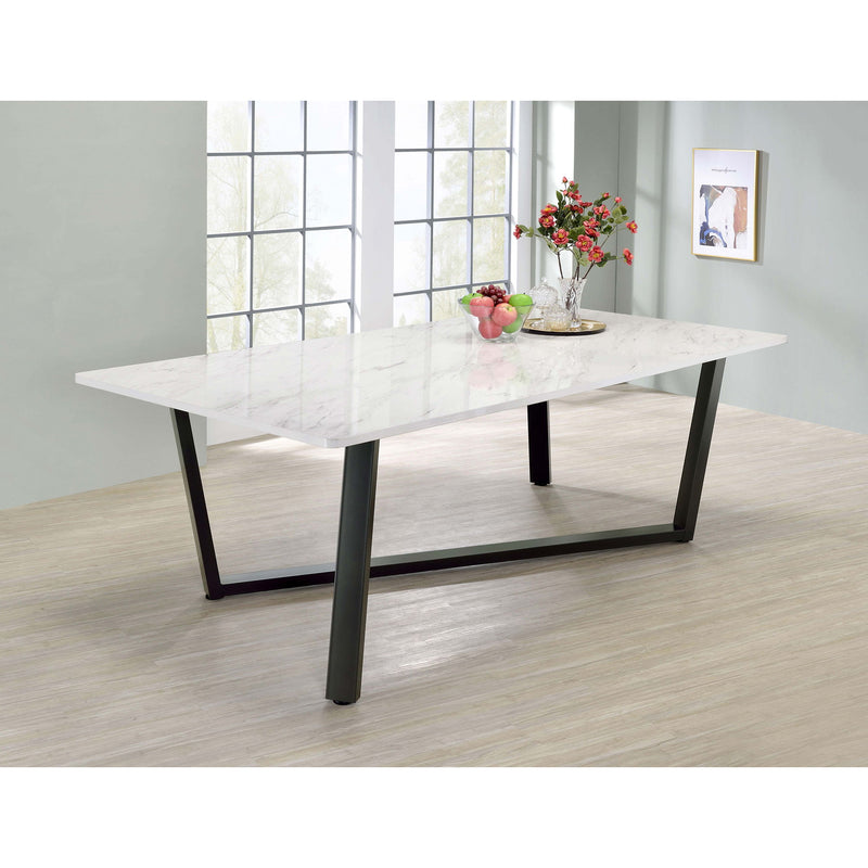Vesper - Dining Rectangular Table - White Marble