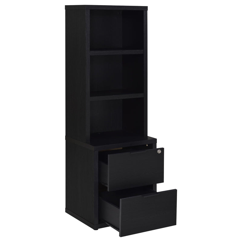 Geary - 3 Shelf Bookcase With USB Charging And Lockable Top Drawer