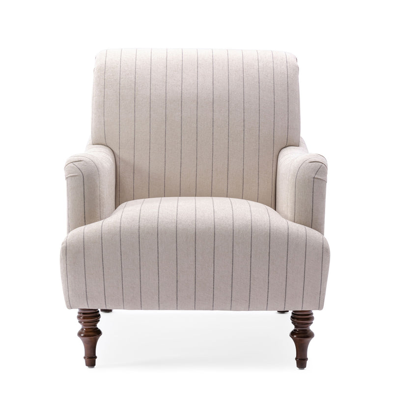Sylvia - Striped Arm Chair - Natural
