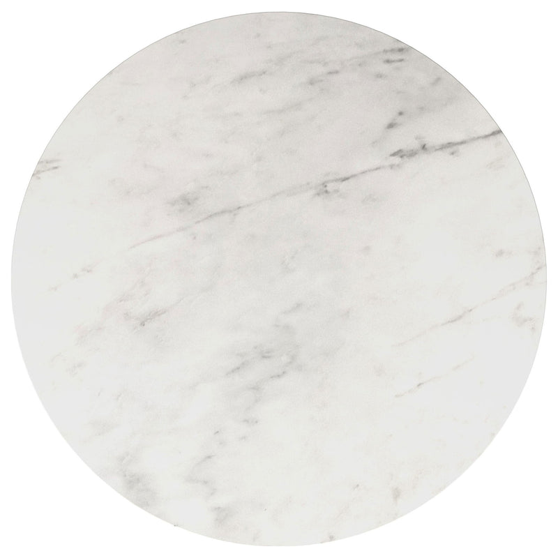 Landry - Round End Table - White Marble