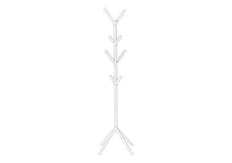Coat Rack, Hall Tree, Free Standing, 8 Hooks, Entryway, Contemporary & Modern