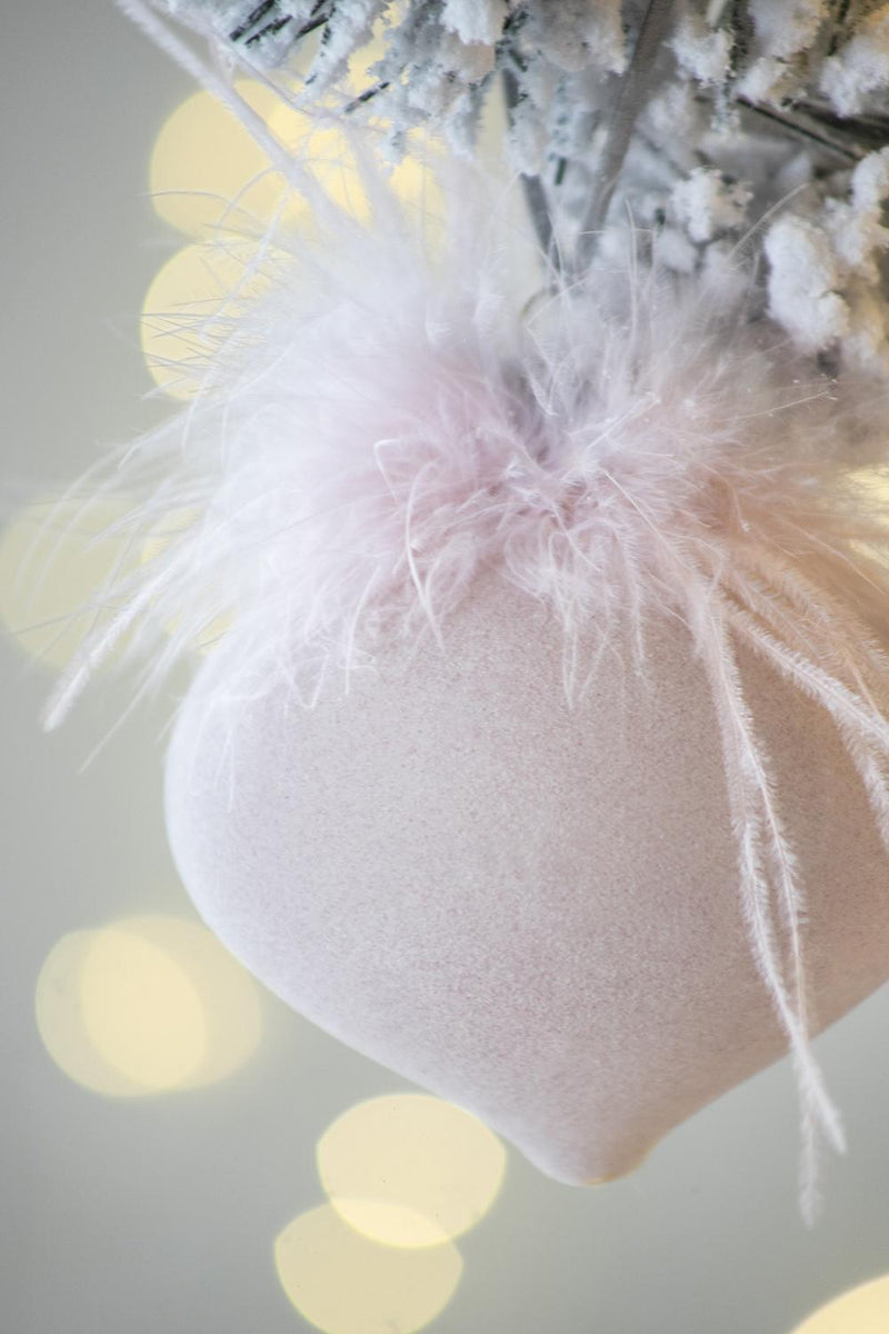 Christmas Ball Ornaments, Glass Decorative Hanging Ball Christmas Tree Ornaments For Holiday Party Decorations (Set of 6) - Pink