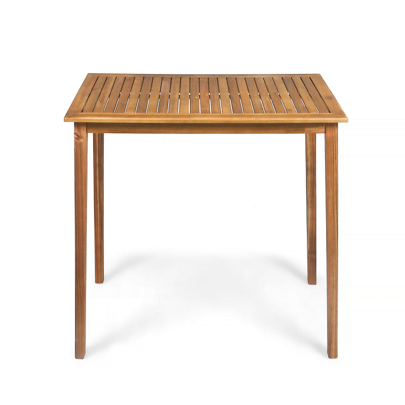 Outdoor Minimalist Acacia Wood Rectangle Bar Table