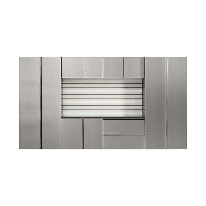 Nova Series - Garage Cabinet Set A With Soft Closing Doors - Metallic Gray