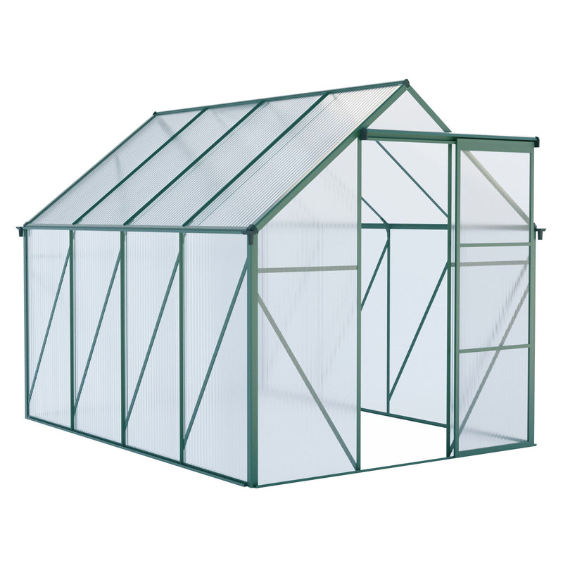Polycarbonate house Raised Base And Anchor Aluminum Heavy Duty Walk-In houses For Outdoor Backyard In All Season