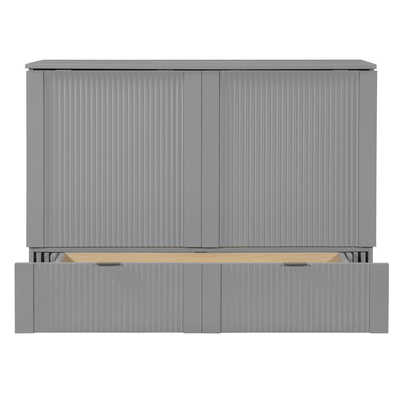 Murphy Bed With Drawer And A Set Of Sockets & USB Ports, Pulley Structure Design