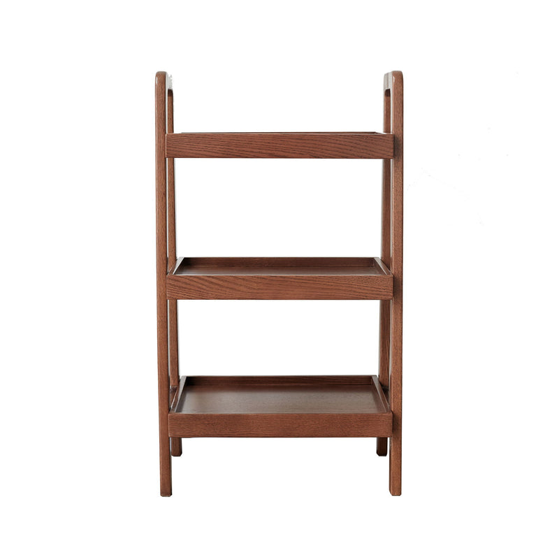 Premium Storage Organizer, 3-Tier Beech Shoe Rack For Entryway, Living Room - Walnut
