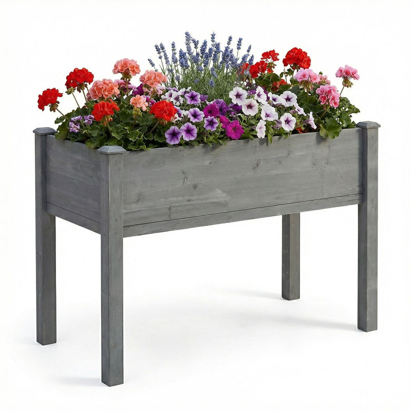 Raised Garden Bed With Legs, Elevated Planter Box For Outdoor Plants