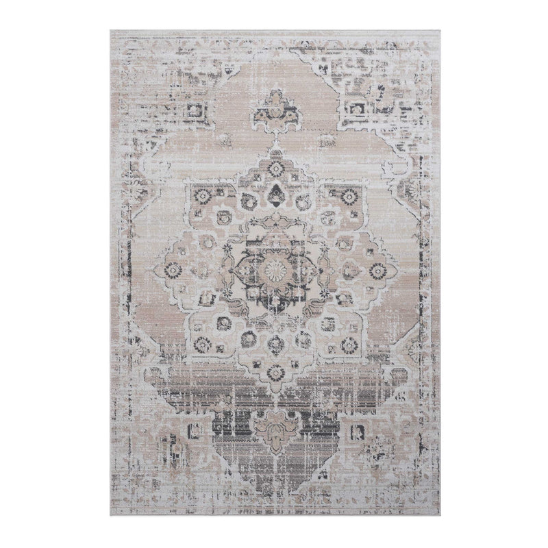 Payas - 8' X 10' Medallion Area Rug - Cream / Beige