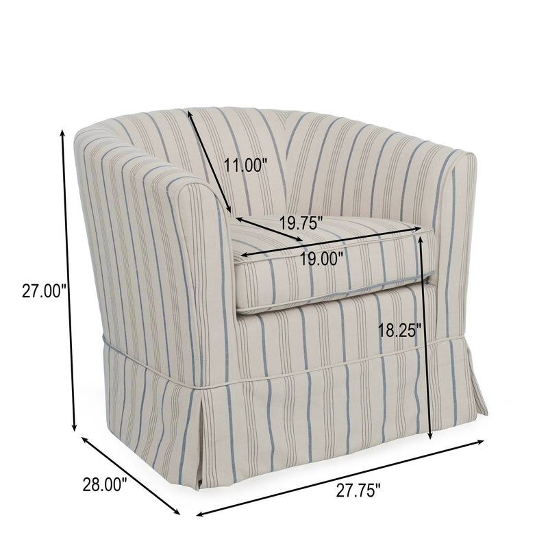 Zeniqua - Upholstered Swivel Chair With Loose Cover