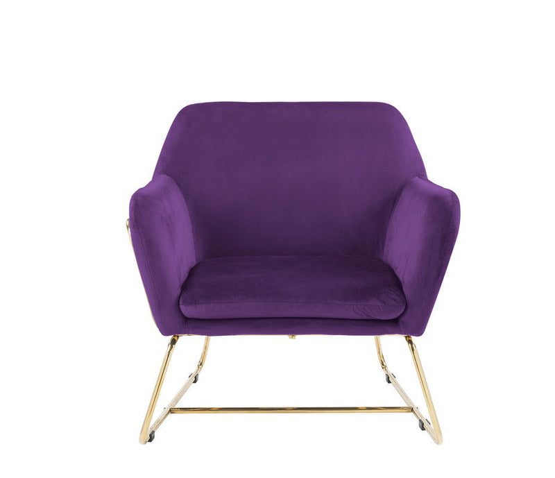 Keira - Accent Chair With Metal Base