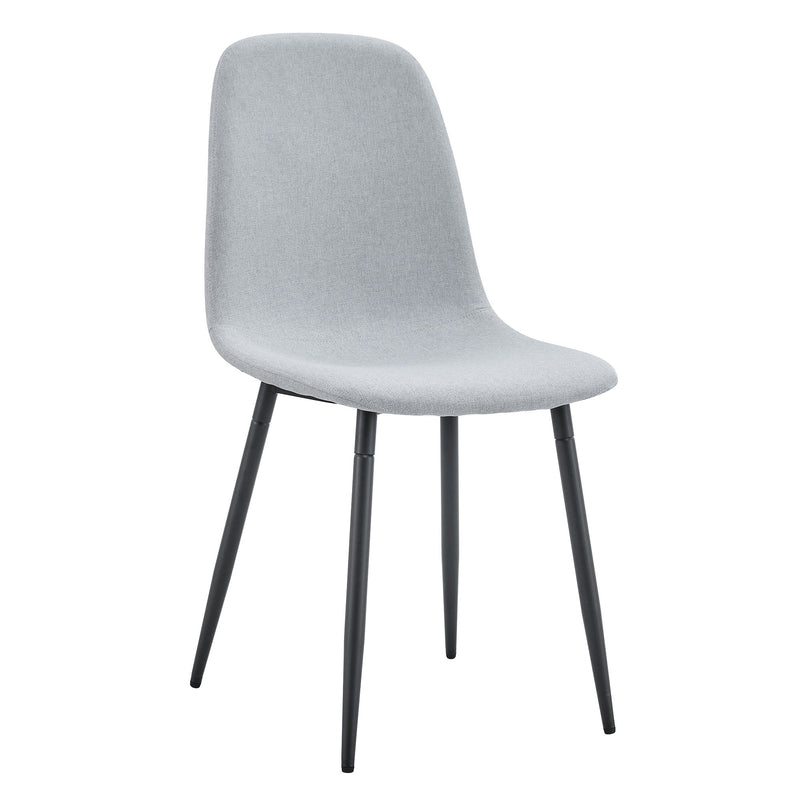 Modern Medieval Style Cushioned Side Chairs Set With Metal Legs For Kitchens