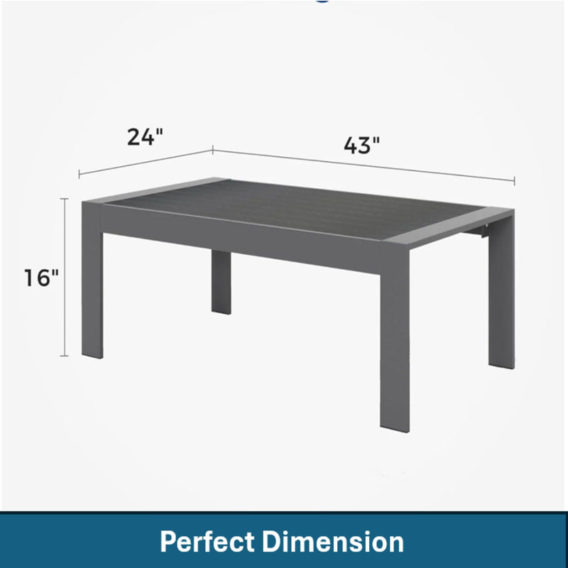 Modern Rectangle Outdoor Coffee Table