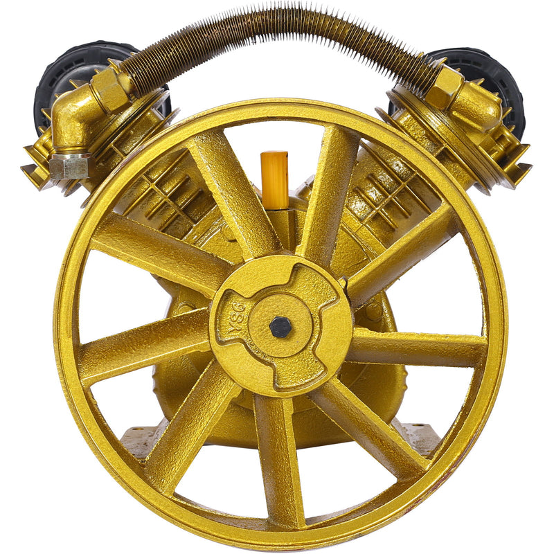 V Type Dual Cylinder Air Compressor Pump Head 5.5Hp 21Cfm 115 Psi - Golden
