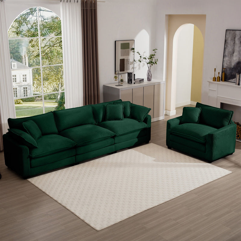 Elegant Oversized Sectional Sofa Set With Deep Seats And Flexible Layout