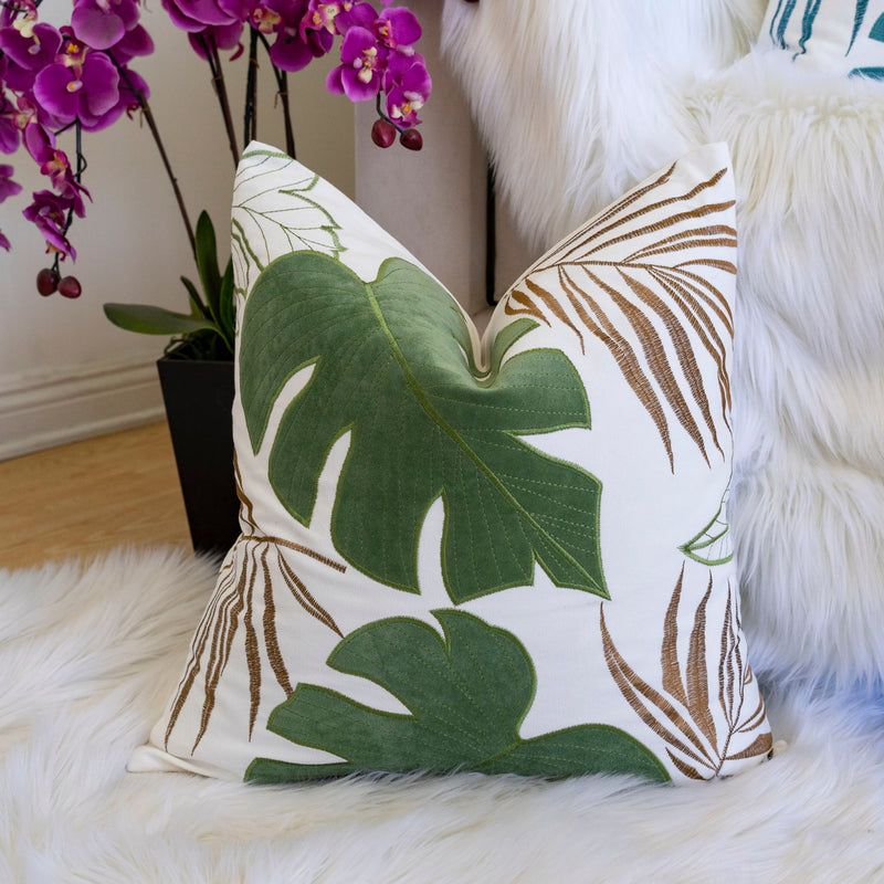 Autumn Vibes Leaf Accent Pillow