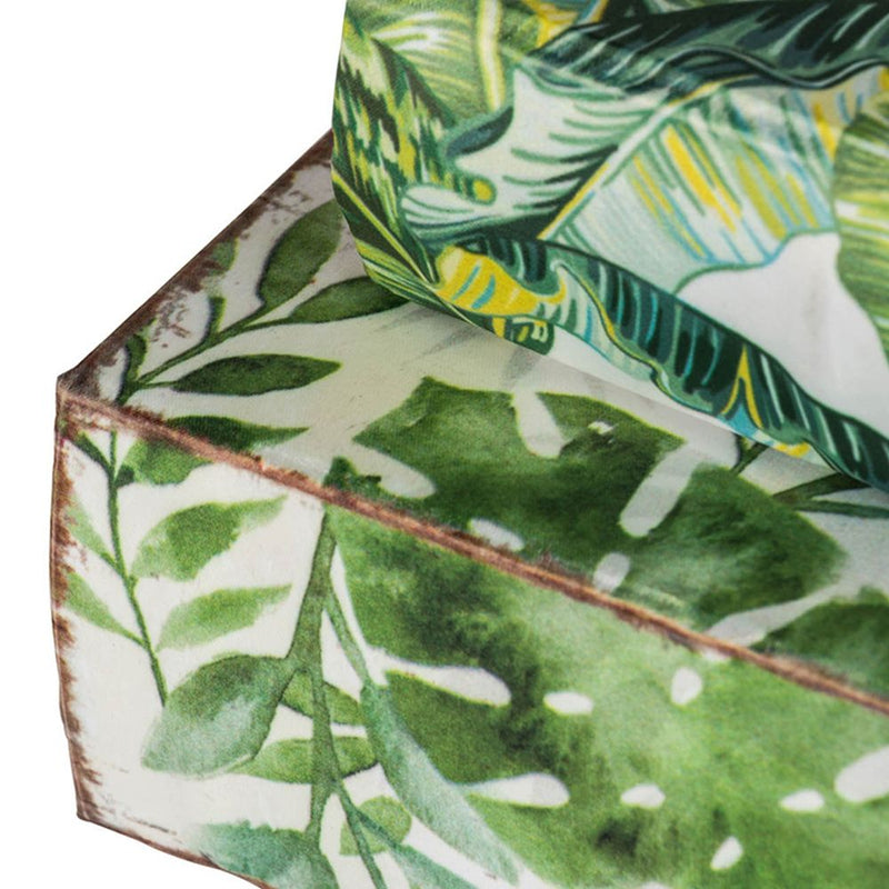 Botanical And Book Boxes (Set of 2) - White / Green