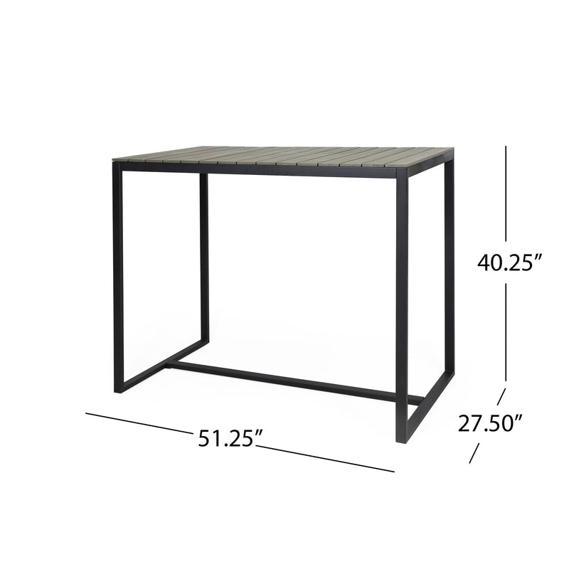 Ernesto - Outdoor Industrial Acacia Wood Bar Table