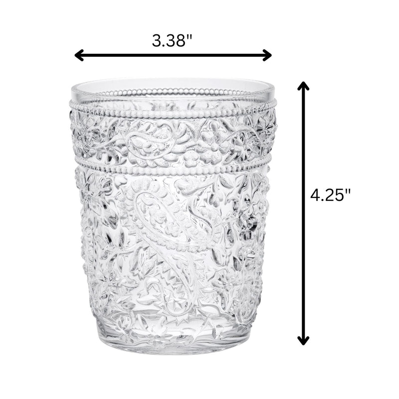 Paisley Acrylic Glasses Drinking (Set of 4)
